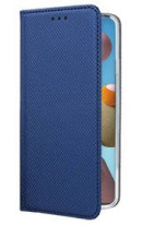 Кожен калъф тефтер и стойка Magnetic FLEXI Book Style за Samsung Galaxy A21s A217F син 